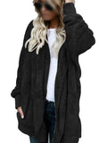 UKAP Women Oversize Fuzzy Jacket Blanket Sherpa Coat Open Front Hooded Cardigan Fluffy Fleece Outwear with Pockets for Lady