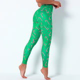 Ladies Christmas High Waist High Elastic Yoga Pants Sports Running Fitness Pants