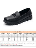 Ferndule Loafers for Women Slip On Leather Comfort Rubber Sole Flats Shoes