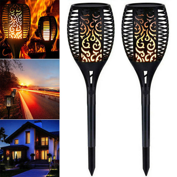 2/4/6Pcs 12LED Flame Solar Torch Light Waterproof Flickering Dancing Garden Lamp