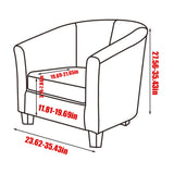 2Pcs Tub Club Chair Cover Elastic Slipcover + Cushion Cover Furniture Protector