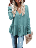 Women's Solid Casual Long Sleeve Ruched Cardigan Coat Outwear Jacket Open Front