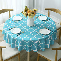 Round Tablecloth Wipeable Waterproof Oil-Proof Table Cloth Cover Home Room Decor
