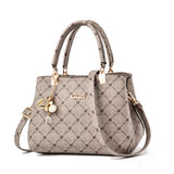 Women PU Leather Single Shoulder Bag Crossbody Bag Handbag Tote Purse w/ Pendant