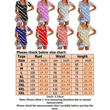 Stripe Tunic Tops for Women Summer Button Up Short Sleeve Tie-dye T-Shirt Blouse