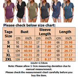 Womens V-Neck Blouses Short Sleeve Button Up Tunic Tops Casual Summer Henley Shirt Solid Color Basic T Shirt