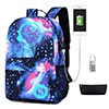 Men Women Backpack Large Capacity College Leisure USB Charging Port Waterproof