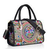Women's Retro Handmade Embroidery Crossbody Bag Handbag Purses Shoulder Bag Tote