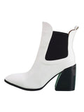 Women's Solid Color Ankle Boots Slip On Anti Slip Pointed Toe Casual Block Boots