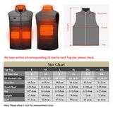 WINWARM Men's Winter Heating Jackets Coats Eletric USB Heated Vest Fast Heat Up Double Button Control Cotton Padded Machine Washable Fit 5V Power Bank