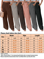 Wide Leg Pants for Women Casual Elastic High Waist Smocked Palazzo Lounge Pants