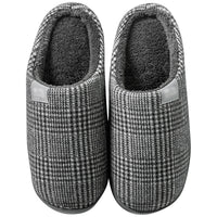 Womens Mens Winter House Slippers Flat Heels Plush Slippers Closed Toe Winter Soft House Casual Shoes
