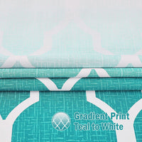 1 Piece Gradient Color Room Darkening Curtain Grommet Blackout Window Curtain Eyelet Ring Top Window Drapes Thermal Insulated Curtain Panel