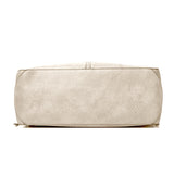 2 Pcs Tote Bags Shoulder Handbags & Purse Wallet for Women, Retro Oil Wax Leather Tote Satchel Bag Crossbody Bags