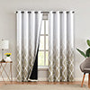 1 Piece Gradient Color Room Darkening Curtain Grommet Blackout Window Curtain Eyelet Ring Top Window Drapes Thermal Insulated Curtain Panel
