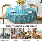 Round Tablecloth Wipeable Waterproof Oil-Proof Table Cloth Cover Home Room Decor