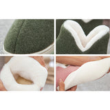 Women Warm Bootie Slippers Fluffy Plush Indoor Outdoor Winter House Shoes