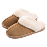 Unisex Fur Keep Warm Lined Slippers Mules Non Slip Hard Sole breathable Shoes