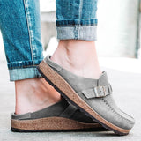 Womens Mens Slip-on Loafer Mule Flats Shoes Closed Toe Backless Slipper Casual Daily Shoe