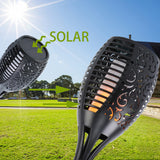 2/4/6Pcs 12LED Flame Solar Torch Light Waterproof Flickering Dancing Garden Lamp