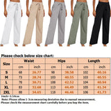 Women Elastic Waisted Wide Leg Loungewear Ladies Baggy Long Pants High Waist Lounge Harem Casual Loose Palazzo Pants