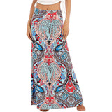 Women Boho Beach Skirt Elastic Waist Long Maxi Skirt Summer Casual Loose Skirts