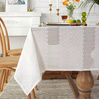 Hollow Cotton Table Cloth Cover Rectangle Square Tablecloth Kitchen Dining Decor