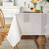 Hollow Cotton Table Cloth Cover Rectangle Square Tablecloth Kitchen Dining Decor
