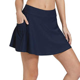 Women's Ruffle Swim Skirt Tummy Control Ruched Swimsuit Bikini Tankini Swim Bottom