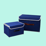 Large Collapsible Storage Bins Linen Fabric Foldable Storage Boxes Organizer Containers Baskets Cube with Cover for Home Bedroom Closet Office Nursery