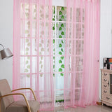 Textile 1/2X Sheer Voile Window Treatment Rod Pocket Curtain Panels for Bedroom and Living Room
