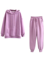 Frontwalk Hoodies Sweatsuit for Women 2 Piece Long Sleeve Fleece Workout Jogger Tracksuit Loungewear Set Plus Size Black XL