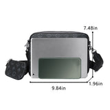 Men's 3 in 1 Crossbody Bags Briefcase Shoulder Satchel Bag Checkered Messenger Bag Handbag Casual Purse Wallet