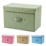 Foldable Cube Storage Bins with Lids and Handle, Large  Fabric Storage Basket Organizer Containers