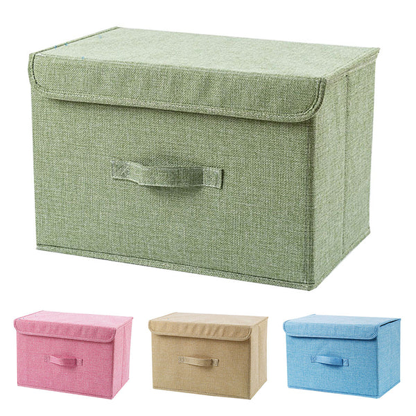 Foldable Cube Storage Bins with Lids and Handle, Large  Fabric Storage Basket Organizer Containers