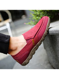 Mens Casual Shoes Lightweight Formal Office Round Toe Flat Breathable Solid Color