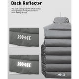 Men's Heated Vest Electric Jacket Coat USB Warm Heating Pad Winter Body Warmer