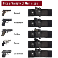 Ruggens Belly Band Holster for Concealed Carry - Breathable Neoprene Waist Holster for Men and Women Fits Glock, Ruger LCP, S&W M&P 40 Shield Bodyguard, Sig Sauer, Ruger, Kahr, Beretta, 1911, etc