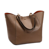 Women PU Leather Handbag Tote Single Shoulder Bag Large Capacity With Inner Bag