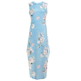 Lumento Tie Dye Print Tank Dress for Women Summer Casual Sleeveless Dress Boho Beach Long Dress