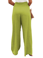 Women Pants Cotton Linen Casual Loose Harem Pant Summer Beach Palazzo Pants with Pockets