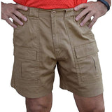 Men Casual Multi-pockets Cargo Short Mens Leisure Bottoms Elastic Waist Workout Solid Color Lounge Beach Shorts