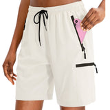 Womens Athletic Shorts for Hiking Running Workout with Zipper Pockets Lightweight Quick Dry Jogger Bike Short