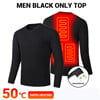 Ploreser Heated Underwear Shirt with Pants Washable USB Charging Electric Thermal Heating Insulated Clothes with 3 Level Temperature Setting Cold-Proof Underwear Men/Women Outdoor Winter Heating