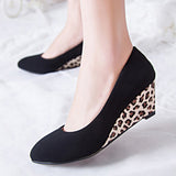 Womens Pumps Slip On High Wedge Heels Shoes Party Dress Shoes