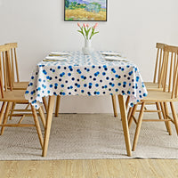 Waterproof PVC Table Cloth Oil-Proof Wipeable Rectangle Tablecloth Kitchen Decor