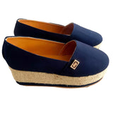 Womens Breathable Solid Color Slip On Round Toe Casual Daily Wear Platform Shoes