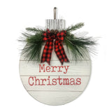 Wooden Merry Christmas Hanging Sign Indoor Outdoor Door Wall Hanging Board Decor
