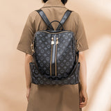 2Pcs Women Shoulders Bag Checkered Backpack Tote Purse Anti-Theft Travel Rucksack School Bag, Best for Mom Wife Girls Gifts