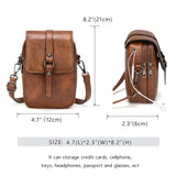 Women Vintage Crossbody Phone Bag, Small Messenger Shoulder Bag Cash Handbag Wallet Purse